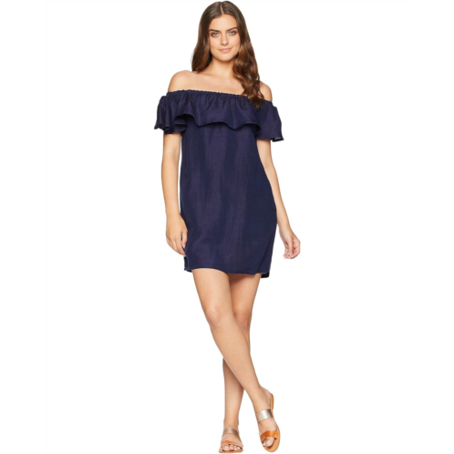 Tommy Bahama Linen Dye Off-the-Shoulder Dress Cover-Up