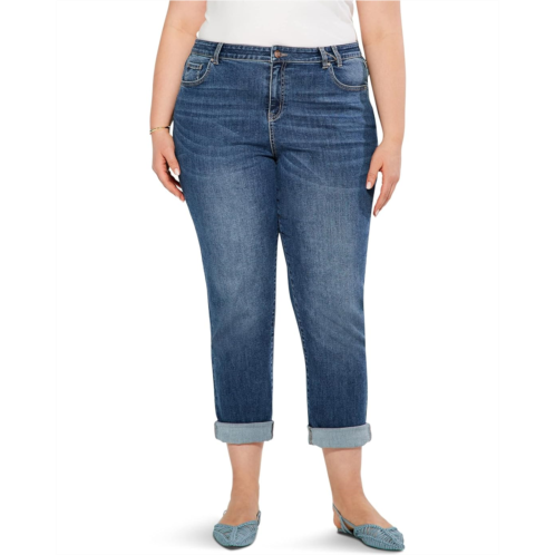 NIC+ZOE Plus Size Mid-Rise Girlfriend Jeans