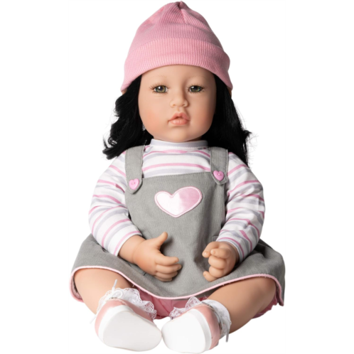 ADORA Toddler Time Babies, 20 Premium Doll with Hand Painted Eyelashes and Face, Fresh Baby Powder Scent and Removable Clothing, Birthday Gift for Ages 6+ - Girl Power