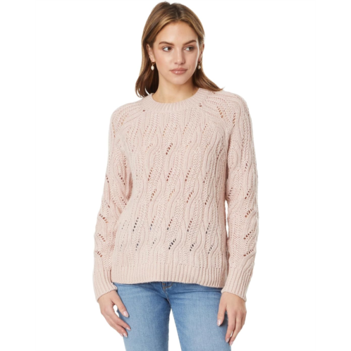 Womens Lucky Brand Cable Stitch Shine Pullover
