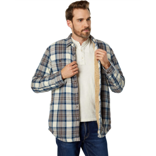 L.L.Bean Mens LLBean Sherpa Lined Scotch Plaid Shirt Long Sleeve Regular