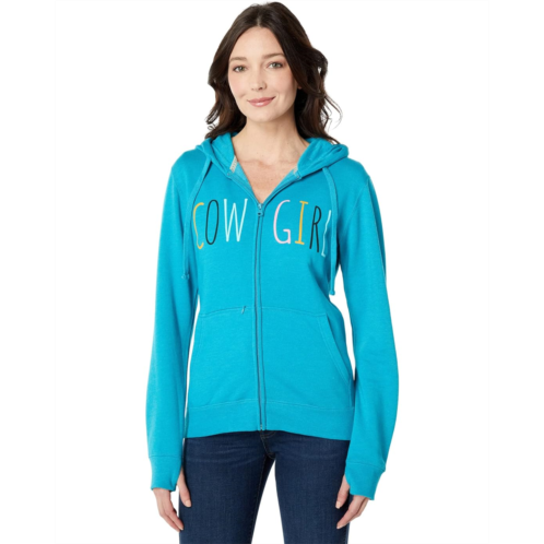 Roper Cowgirl Screenprint Zipper Front Hoodie