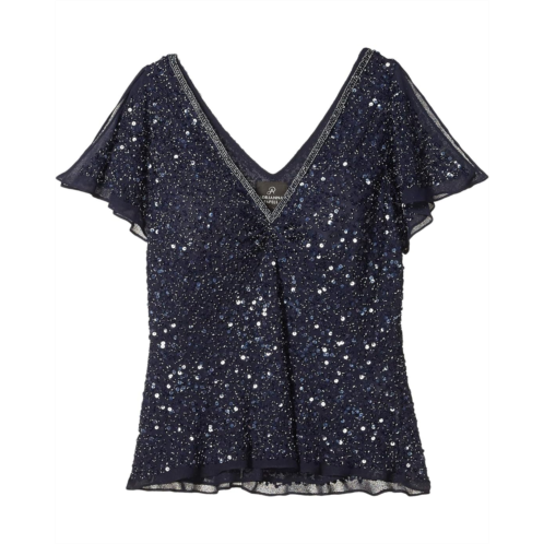 Adrianna Papell Dazzling Winds V-Neck Top