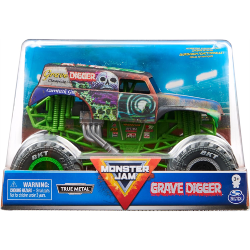 Monster Jam, Official Grave Digger Monster Truck, Collector Die-Cast Vehicle, 1:24 Scale