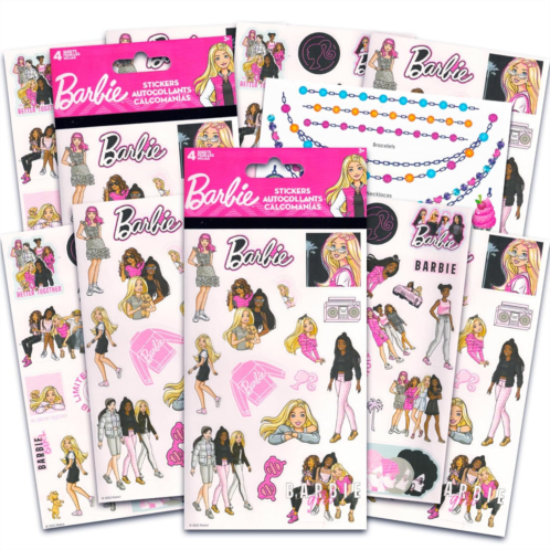 Barbie Stickers and Tattoos Set - Barbie Party Favors Bundle with 100+ Barbie Stickers Plus Temporary Tattoos for Kids Barbie Party Supplies, for Girls