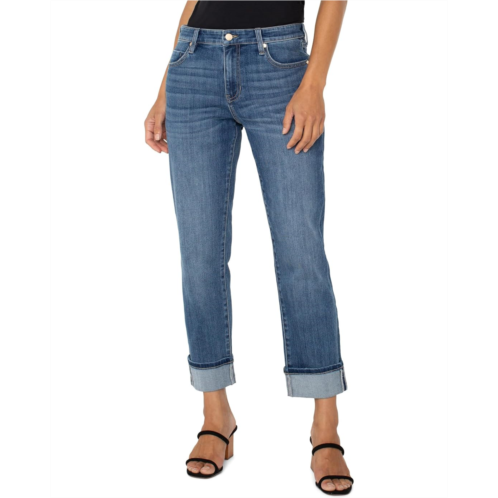 Womens Liverpool Los Angeles Marley Girlfriend Cuffed Jeans