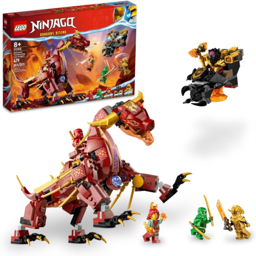LEGO NINJAGO Heatwave Transforming Lava Dragon 71793 Building Toy Set, Features a Ninja Dragon, a Hovercraft Vehicle and 5 Minifigures, Lava Dragon Toy for Kids Ages 8+ Who Love Ni