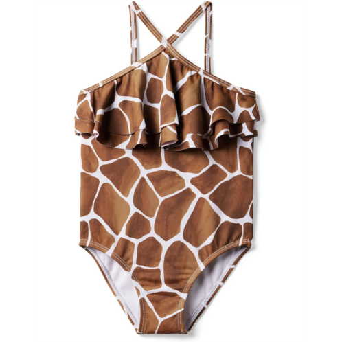 Janie and Jack Giraffe Print Swimsuit (Toddler/Little Kids/Big Kids)