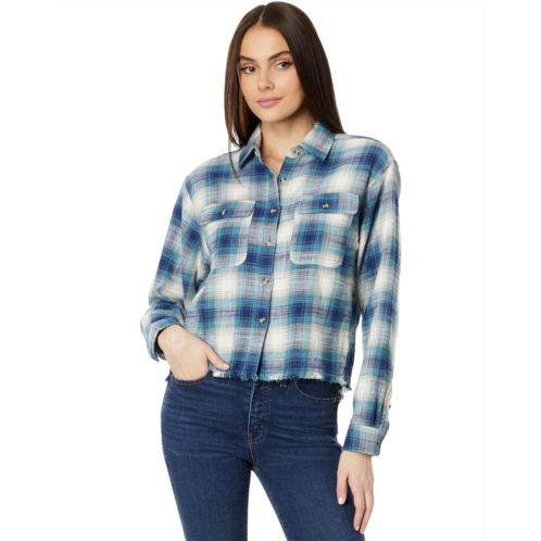Lucky Brand Raw Edge Cropped Plaid