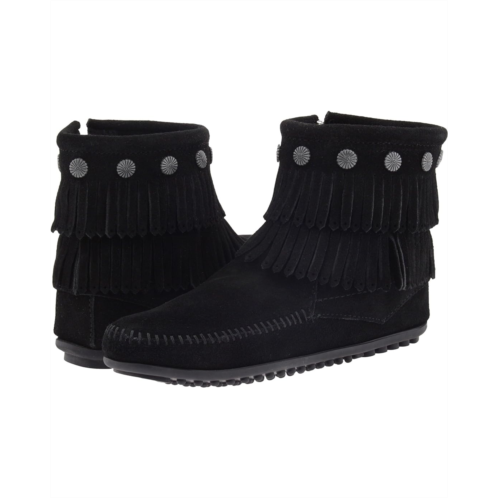 Womens Minnetonka Double Fringe Side Zip Boot