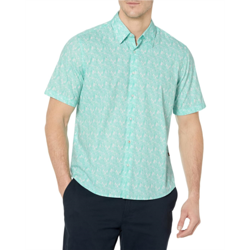 BOSS Rash Patterned Short Sleeve Button-Down Shirt