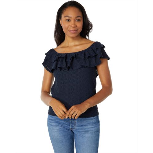 Tommy Hilfiger Off-the-Shoulder Eyelet Top