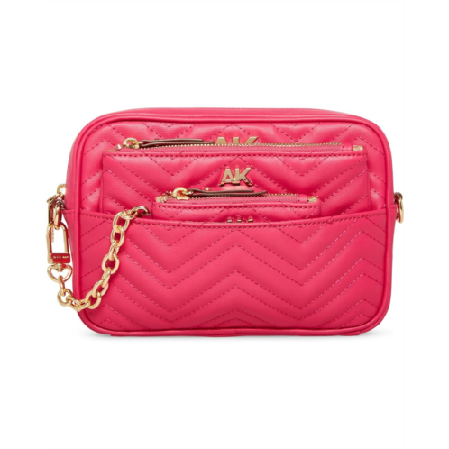 Anne Klein Quilted Camera Crossbody with Two Detachable Pouches