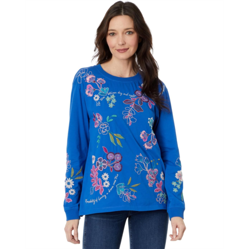 Womens Johnny Was Shilo Relaxed Long Sleeve Tee