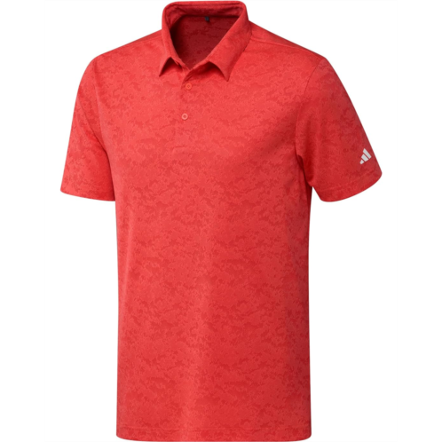 Mens adidas Golf Textured Jacquard Golf Polo Shirt