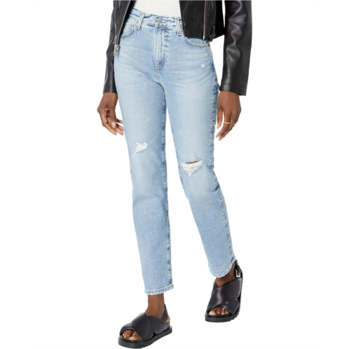 AG Jeans Saige High-Rise Straight in Apparition Destructed