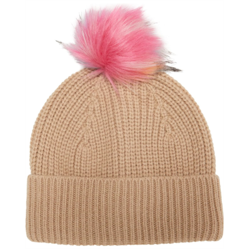 Badgley Mischka Beanie with Colored Pom