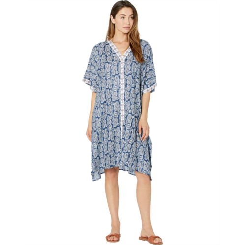 Hat Attack Printed Kaftan Cover-Up