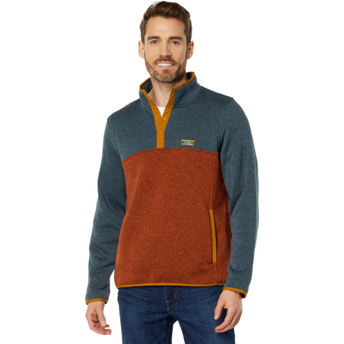 L.L.Bean Mens LLBean Sweater Fleece Pullover Color-Block Regular