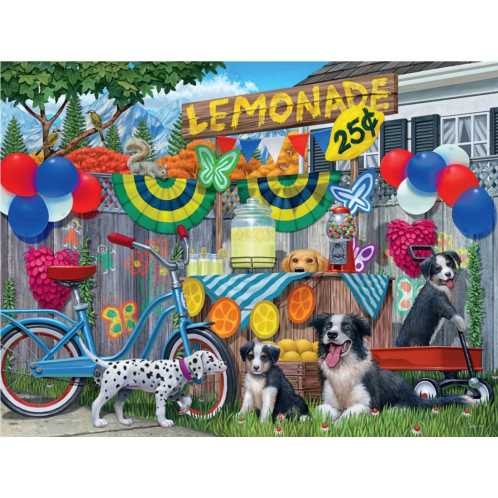 Buffalo Games - Lemonade Pups - 750 Piece Jigsaw Puzzle for Adults Challenging Puzzle Perfect for Game Nights - 750 Piece Finished Size is 24.00 x 18.00