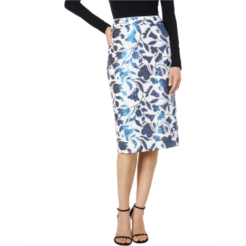 Kate Spade New York Zigzag Floral Sequin Skirt
