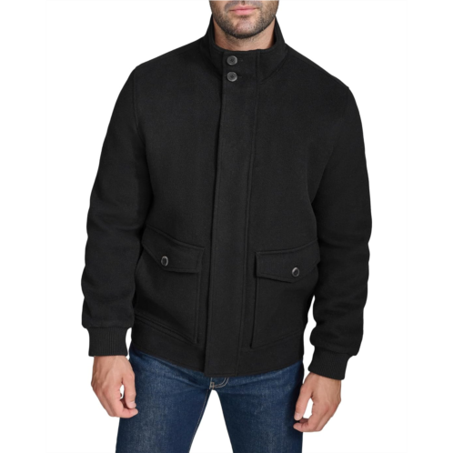 Mens Cole Haan Wool Plush Bomber Coat