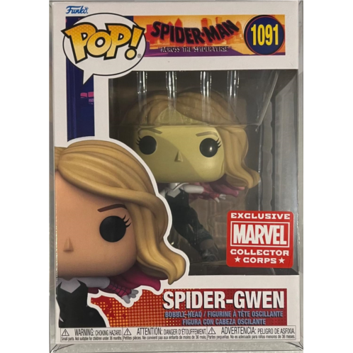 POP Spider-Man Across The Spider-Verse Marvel Collector Corps Exclusive Spider-Gwen #1091 w/ Free Acrylic CASE