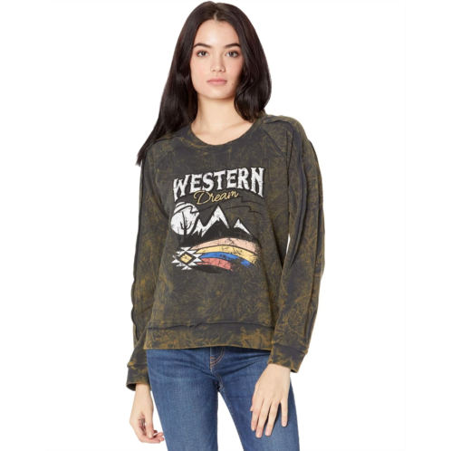 Rock and Roll Cowgirl Long Sleeve Sweatshirt Graphic 48T7606