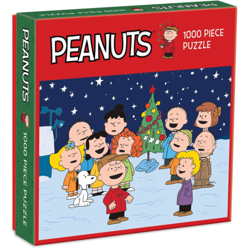 Galison Charlie Brown Peanuts Christmas 1000 Piece Jigsaw Puzzle for Families, Holiday Puzzle with Festive Themes (0735362297)