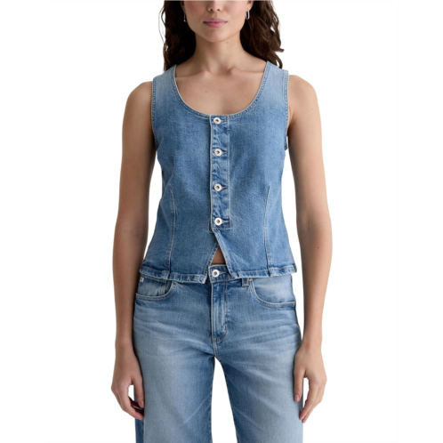 Womens AG Jeans Teagan Fitted Denim Vest in Helios