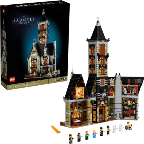LEGO Icons Haunted House Building Set, Creative Craft for Adults and Family, Haunted House DIY Project to Build Together, Includes 10 Minifigures, 10273