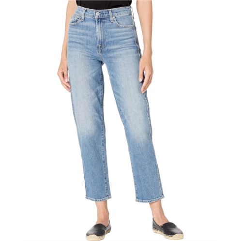 7 For All Mankind High-Waist Cropped Straight in Alpine Drive/Destroy