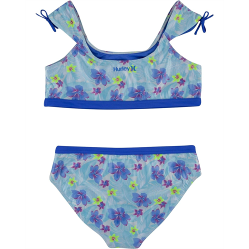 Hurley Kids UPF 50+ Crop Top Tankini Swimsuit Set (Big Kids)