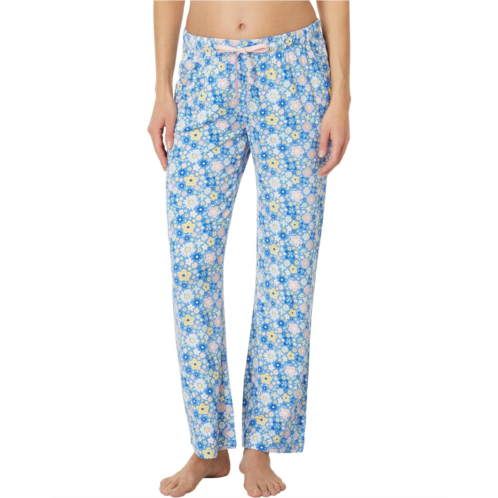 Life is Good Dragonfly Floral Pattern Lightweight Sleep Pants