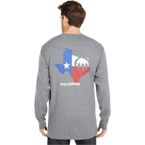 Mens Wolverine FR (Flame Resistant) Long Sleeve Graphic Tee - Texas