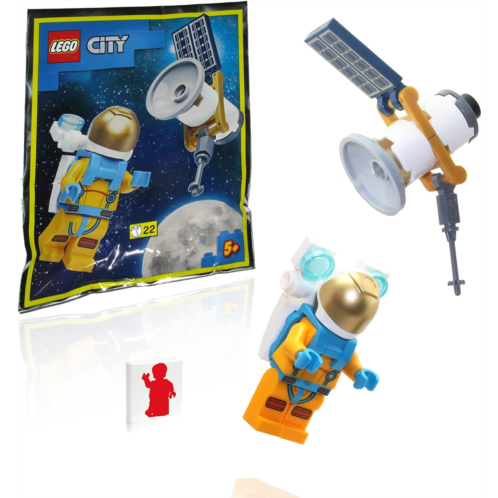 LEGO City Minifigure Space Port - Astronaut (with Jetpack and Satellite) 22 Pieces Foil Pack