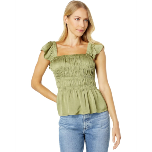 Ted Baker Alovia Smock Bodice Top with Lace-Up Back