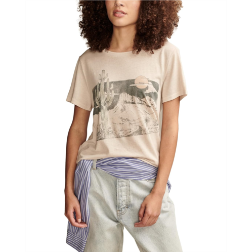 Lucky Brand Cactus Scene Classic Crew