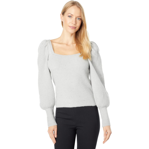 1.STATE Long Sleeve Square Neck Sweater