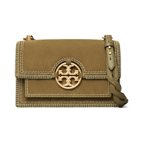 Tory Burch Miller Suede Stitched Flap Shoulder Bag