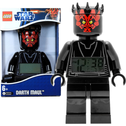 Star Wars Lego Year 2012 Movie Series 8 Inch Tall Figure Alarm Clock Set# 9005596 - Darth Maul with Moving Arms and Legs Plus Backlight Display