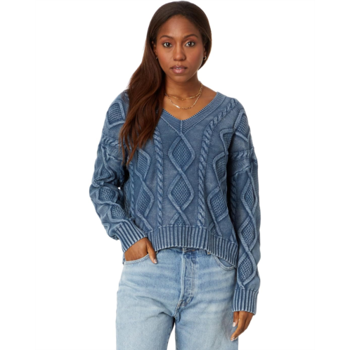 Lucky Brand Cable Stitch V-Neck Pullover