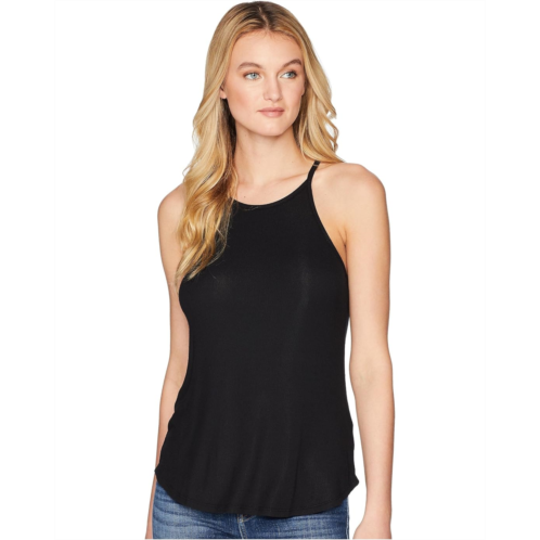 Womens Splendid 2X1 Rib Marina High Neck Tank