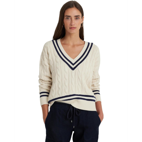 POLO Ralph Lauren LAUREN Ralph Lauren Cable-Knit Cricket Sweater