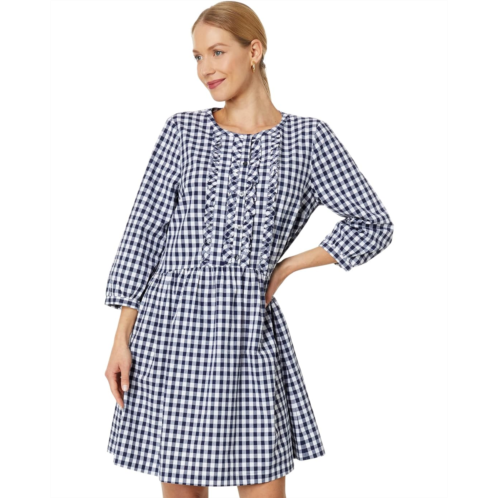 Draper James Ruffle Placket Shirtdress in Gingham