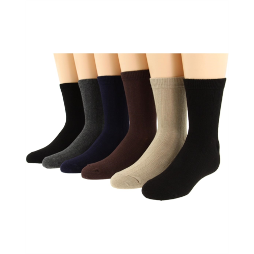 Jefferies Socks Rib Crew Sock Six Pair Pack (Infant/Toddler/Little Kid/Big Kid/Adult)