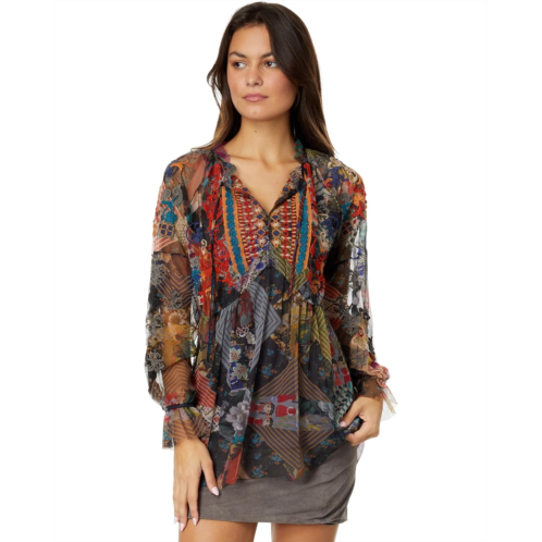 Johnny Was Ilyana Mesh Blouse (Slip)