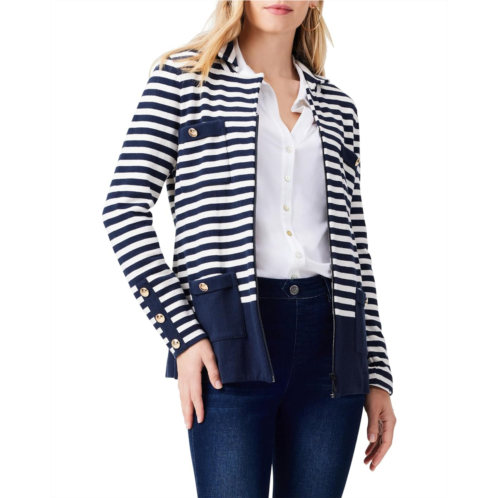 Womens NIC+ZOE Striped City Charm Knit Blazer