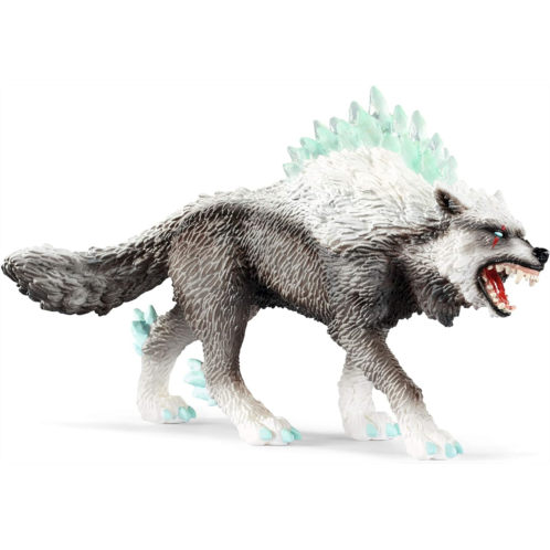 Schleich Eldrador Monster Creatures Mythical Snow Wolf Action Figure - Magical Ice Monster Snow Wolf Animal Figurine, Ferocious Enchanting Realistic Creature Toy for Boys, Girls, G