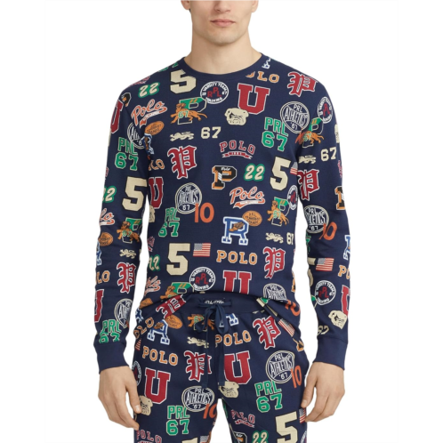 Polo Ralph Lauren Printed Waffle Long Sleeve Crew with All Over Print